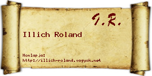 Illich Roland névjegykártya